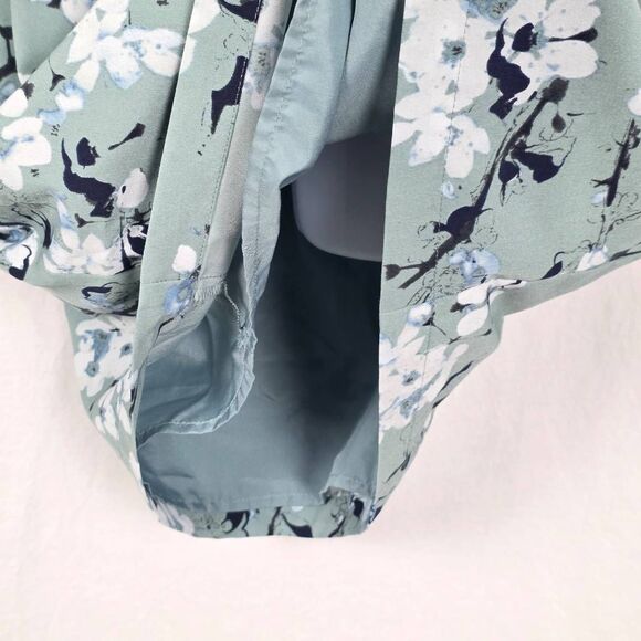 LOFT Petites Sage Green Floral Sleeveless Dress Size LP - Picture 5 of 9